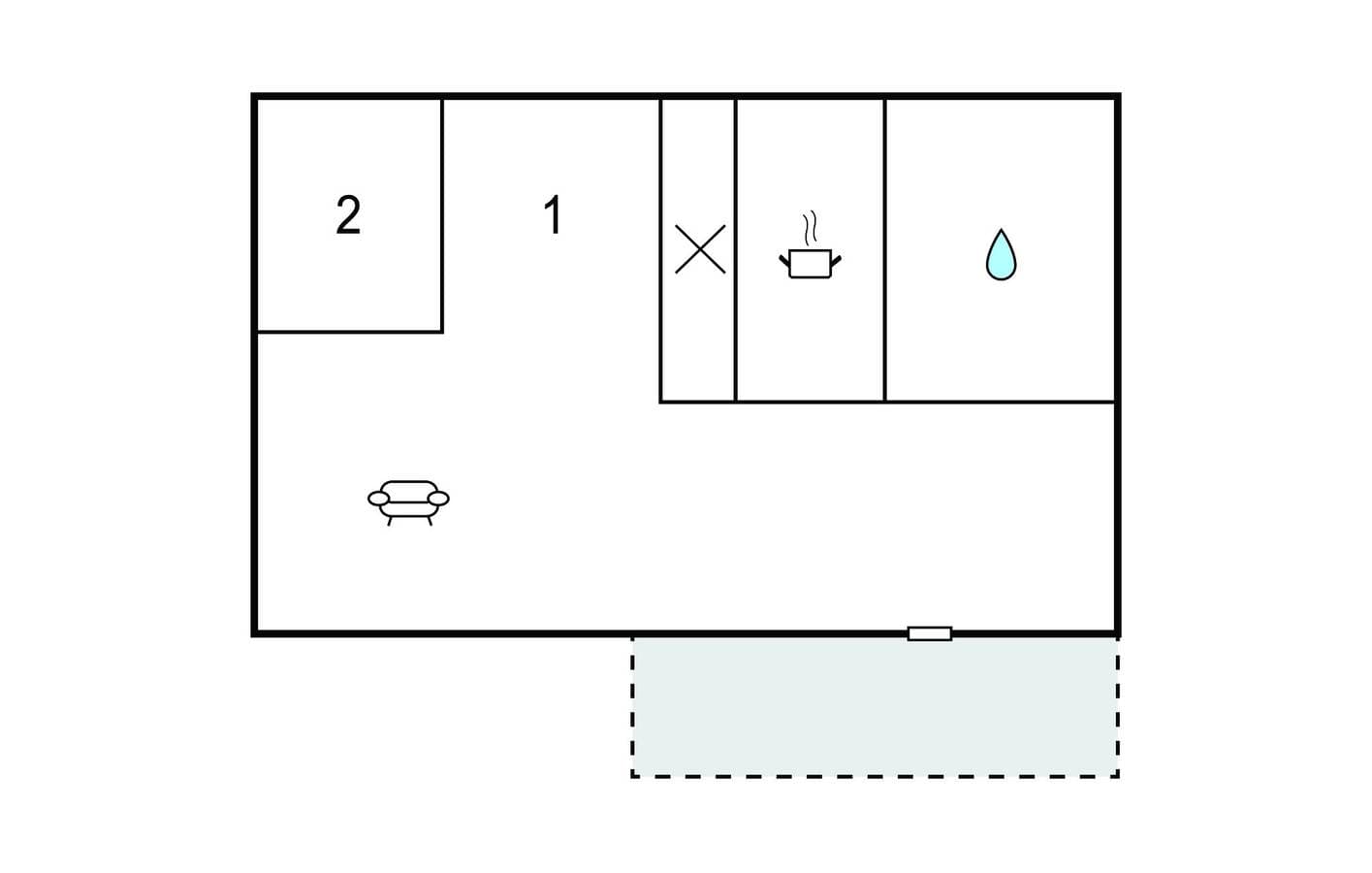 Foto 13 von 13: Ferienhaus für 4 Personen mit Terrasse