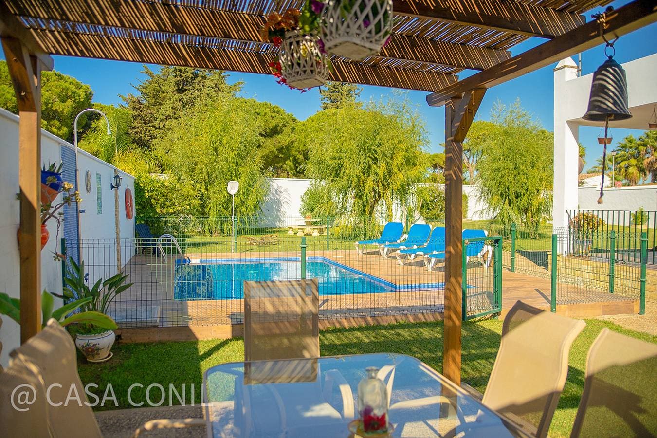 Foto 12 von 43: Ferienhaus mit großem Garten und privatem Pool bei Fuente del Gallo, strandnah,  mit Klimaanlage und WiFi Internet - Casa Macarena -