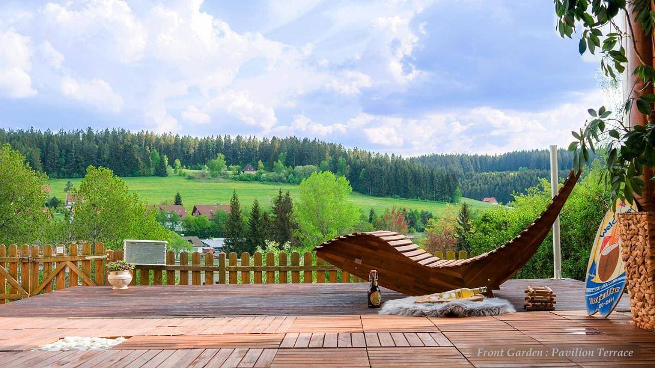 Entire House in Schwarzwald with mountain view, private Sauna, Gym, Garden and Terraces 1