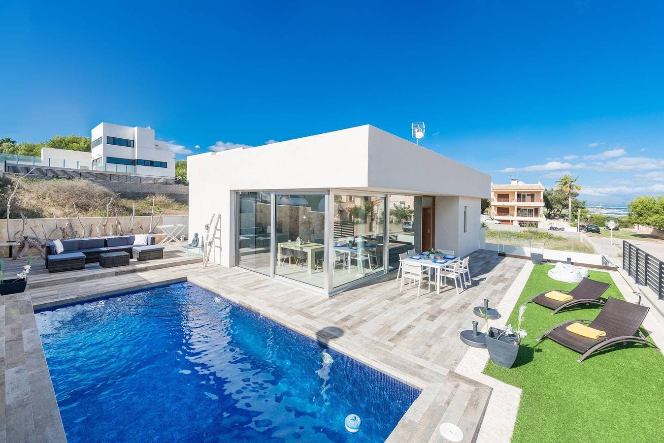 Foto 3 von 39: Ferienhaus 'Es Mollet' mit Meerblick, privatem Pool und WLAN