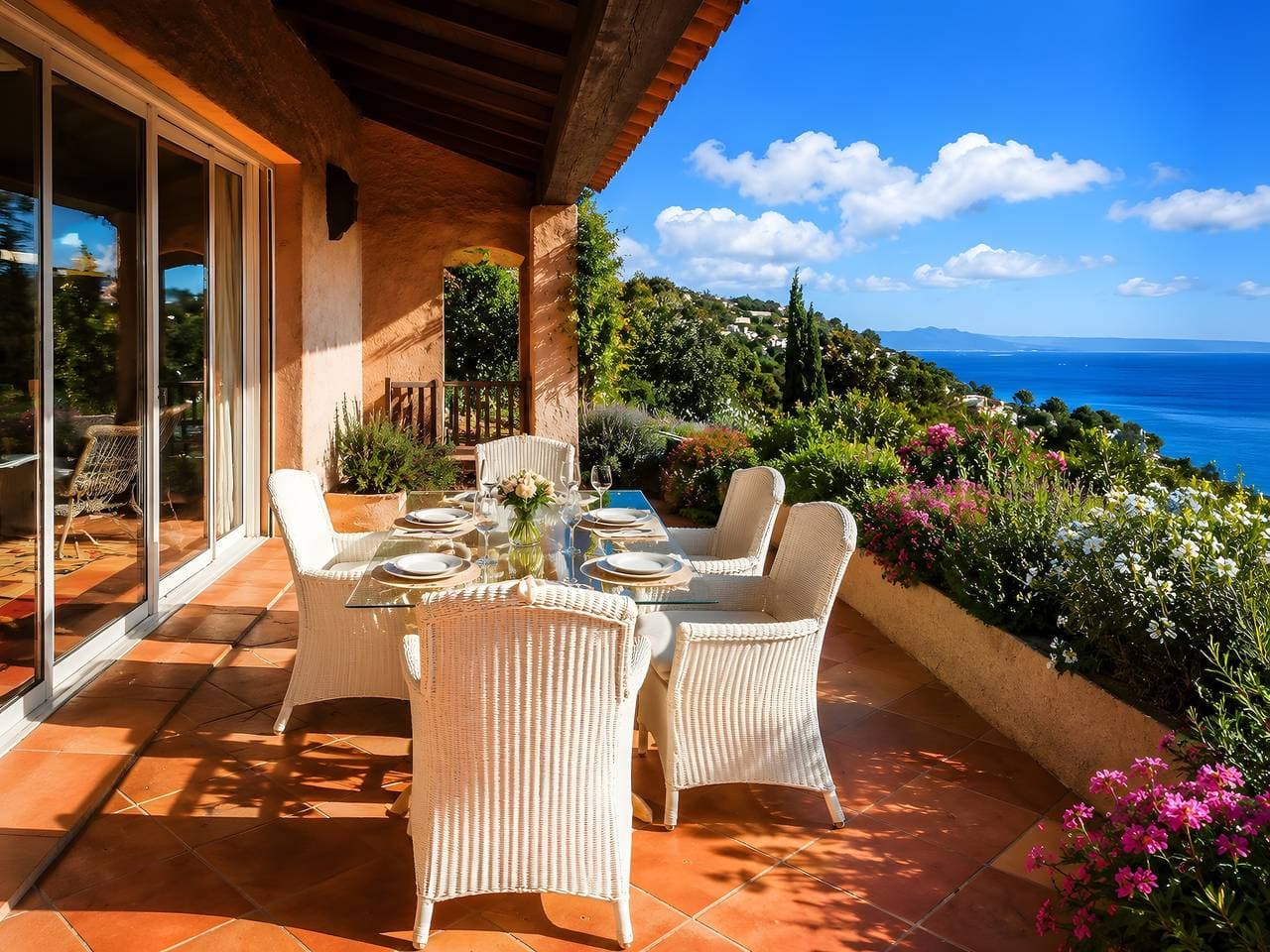 Foto 9 von 18: Villa Bellevue mit Panoramablick · Südlage · Blick auf Saint-Tropez