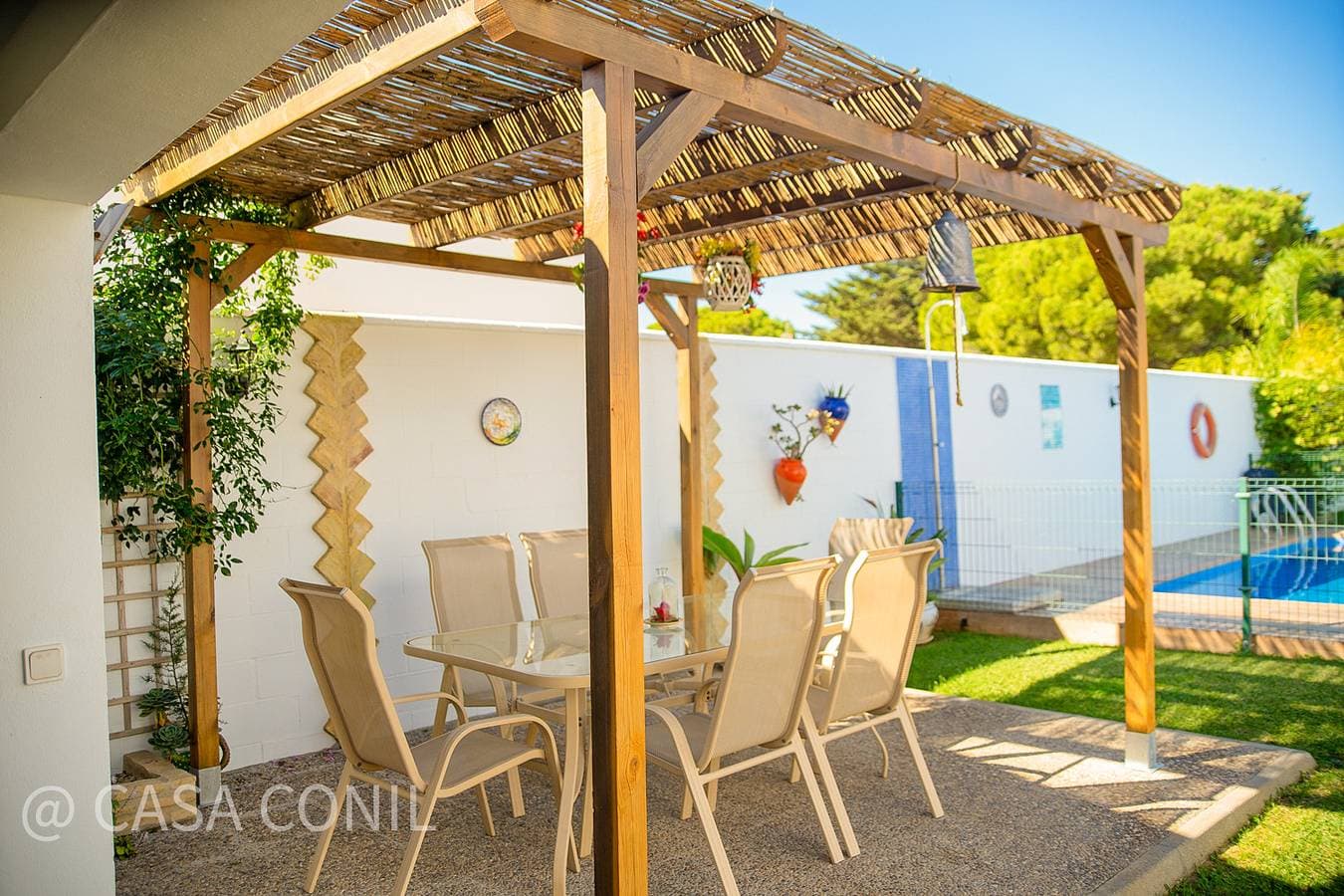 Foto 11 von 43: Ferienhaus mit großem Garten und privatem Pool bei Fuente del Gallo, strandnah,  mit Klimaanlage und WiFi Internet - Casa Macarena -