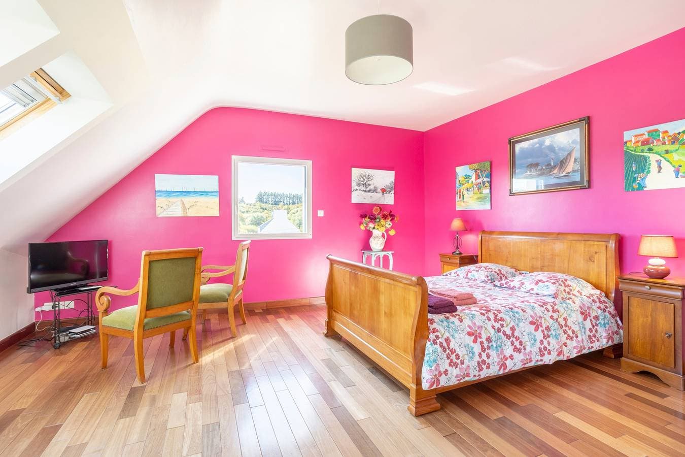 Foto 13 von 42: Gästezimmer "Océane et Framboise" mit Meerblick – Zimmer Océane
