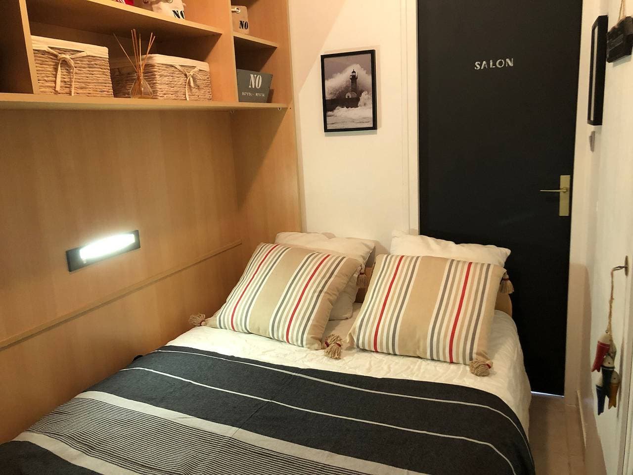 Foto 11 von 27: Gemütliches Studio, 50m vom Strand, helles Wohnzimmer, Südterrasse, Parkplatz, nah zu Geschäften.