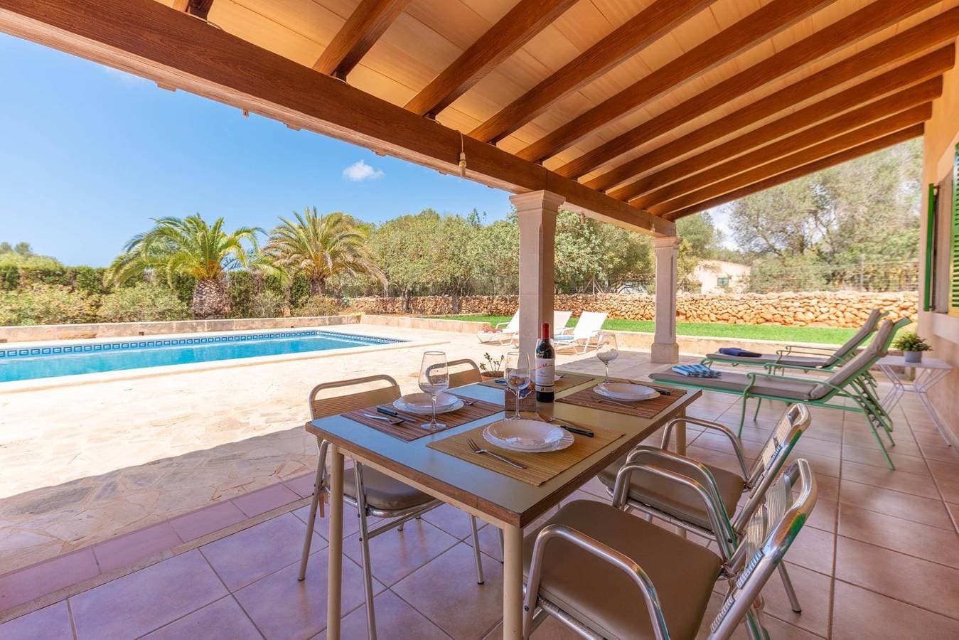 Foto 6 von 28: Els Garrovers - Villa mit privatem Pool und kostenlosem Wifi in Ses Salines