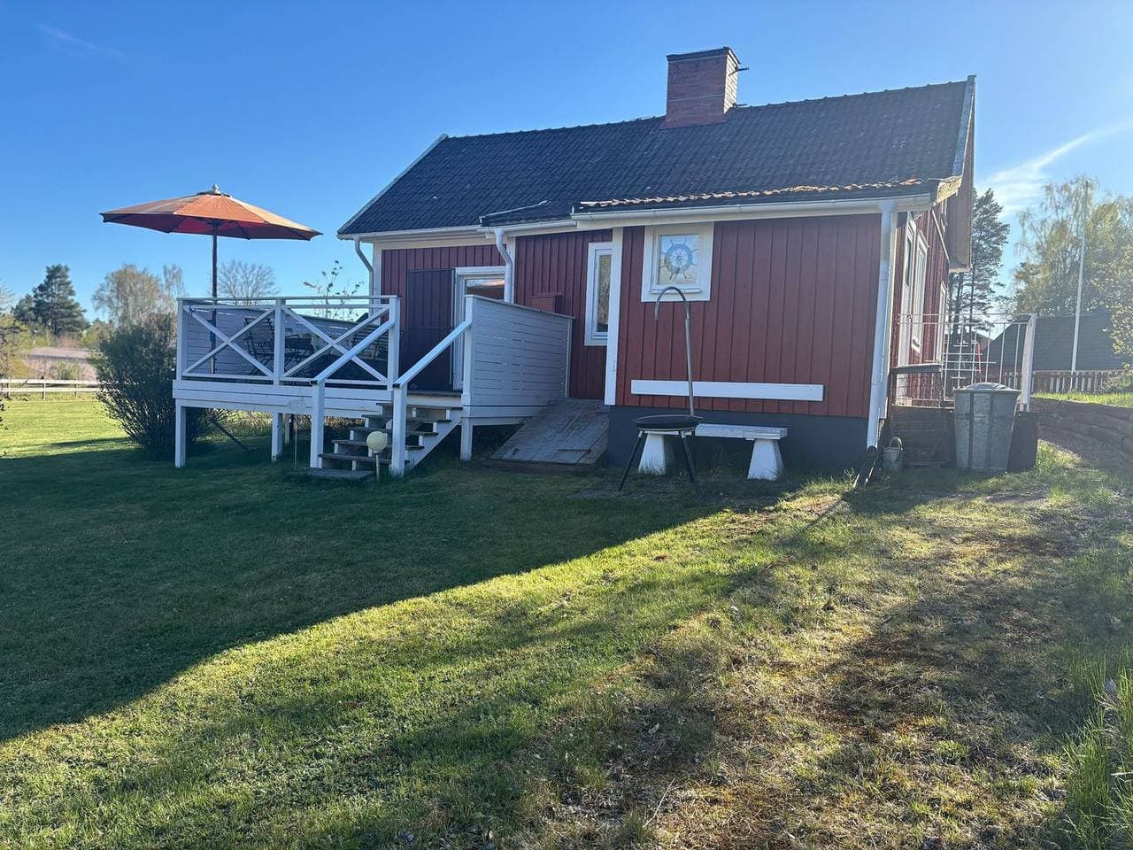 Foto 3 von 48: Hus Bockare in Småland – rotes Schwedenhaus mit Kamin & Garten für 5 Pers.