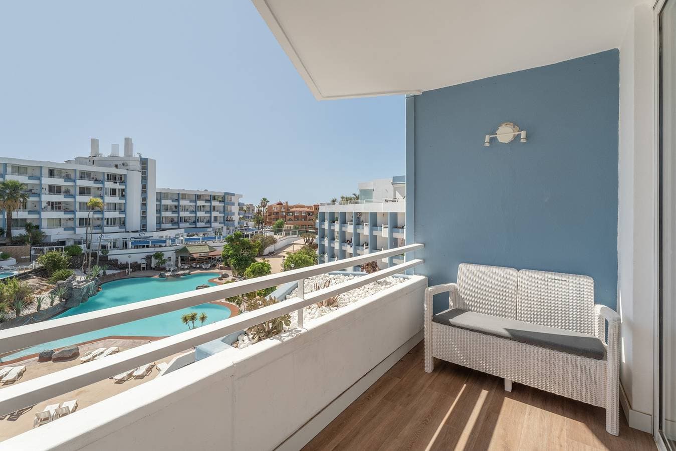 Foto 2 von 29: Ferienstudio 'Golf Del Sur' mit Gemeinschaftspool, Balkon und WLAN