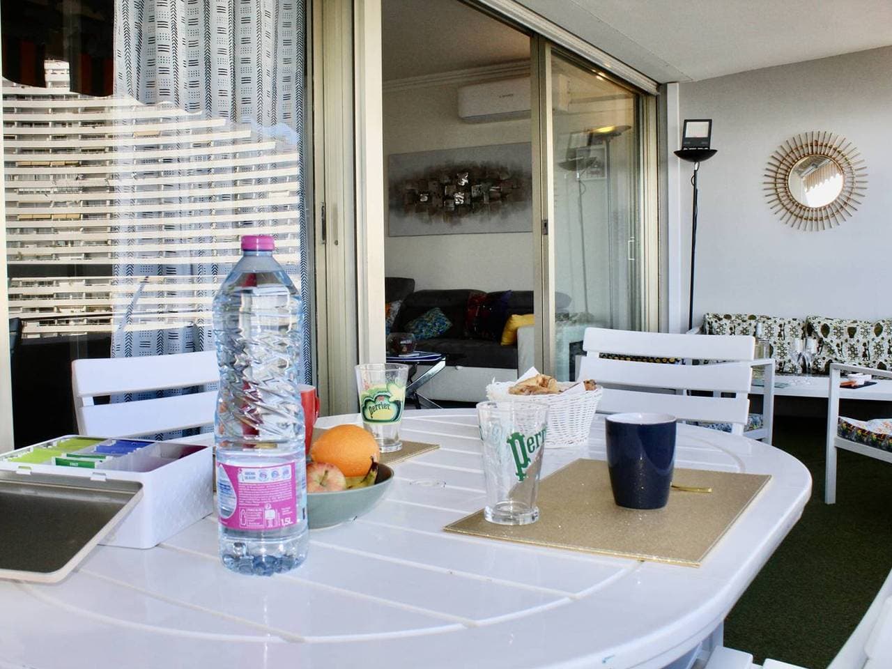 Foto 13 von 26: 3-Zimmer-Wohnung mit Terrasse, 4 Betten, Klimaanlage, Villeneuve-Loubet Strand