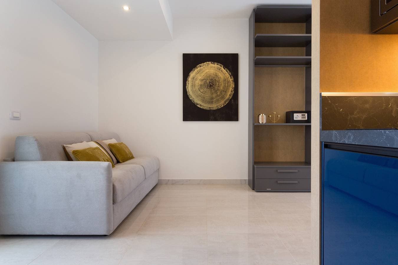 Foto 5 von 12: Studio "Residenz Meridian Unità 5" in Strandnähe, mit Bergblick, Pool & WLAN