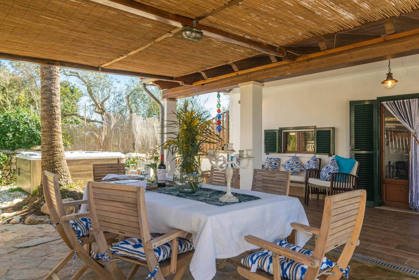 Foto 5 von 44: Cas Pati (Son Moja) - Fantastic house in Son Moja, with private jacuzzi and near to Cala Santanyí beach. WiFi gratis