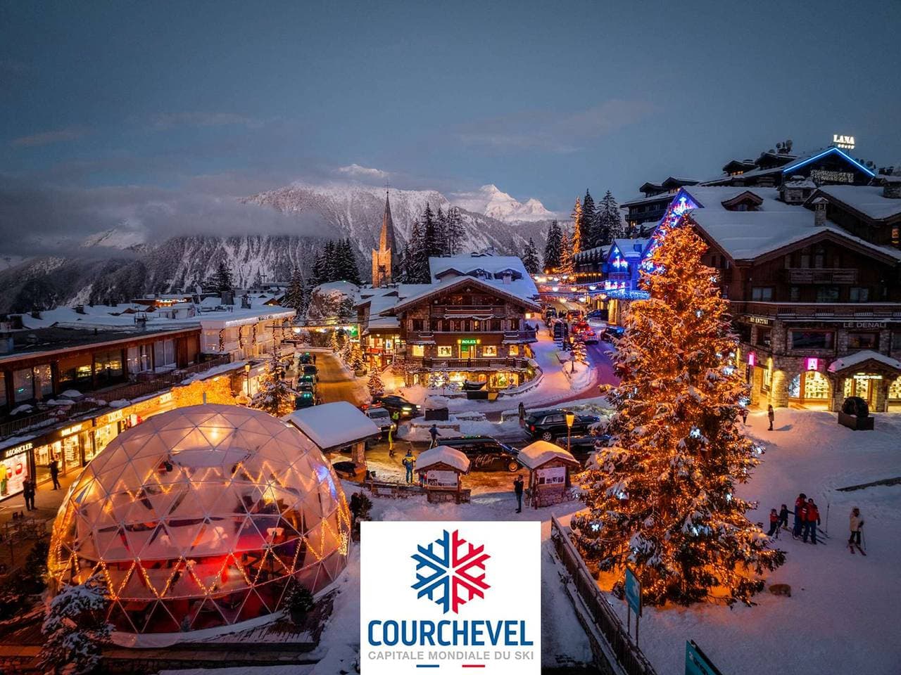 Foto 12 von 14: Stilvolles 50m² Apartment - Courchevel 1850 - 4 Personen - Schöne Aussicht - Gemütlicher Kamin