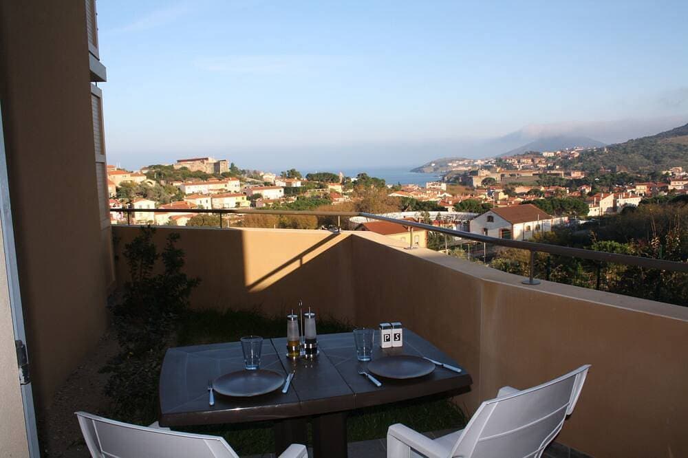 T2 neue Collioure Terrasse mit Panoramablick auf das Meer 1