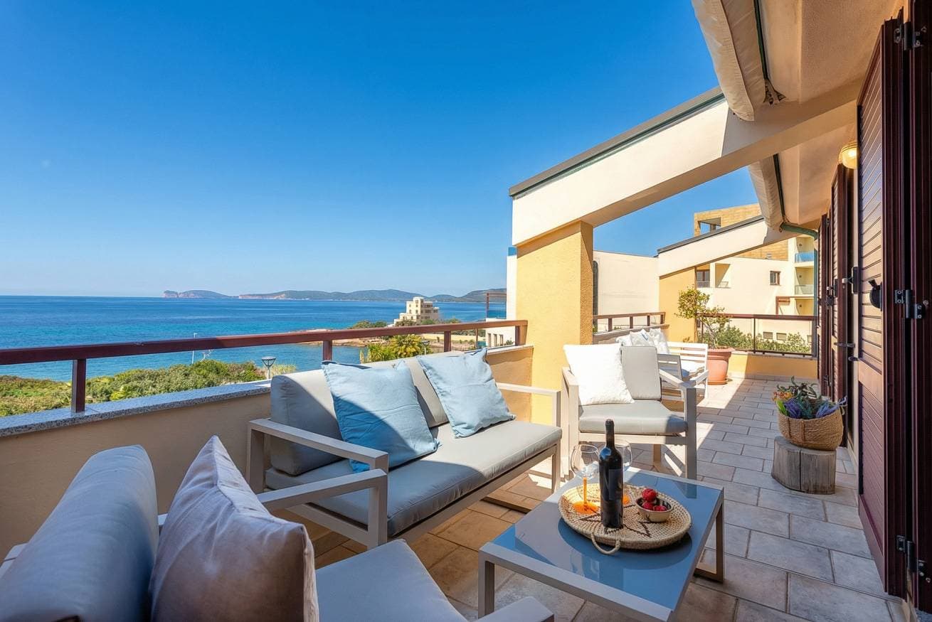 Vittoria Penthouse im Zentrum von Alghero mit großer Terrasse mit Blick auf das Meer, Parkplatz 1