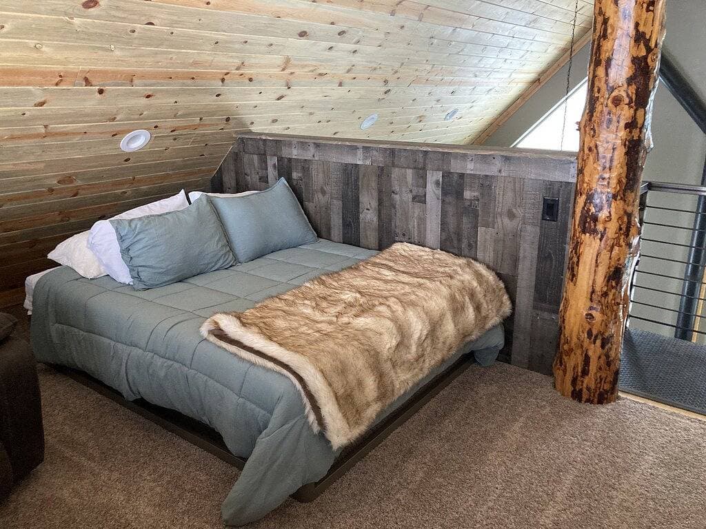 Beautiful cabin with amazing views.  By hiking, biking, skiing and trail riding 1