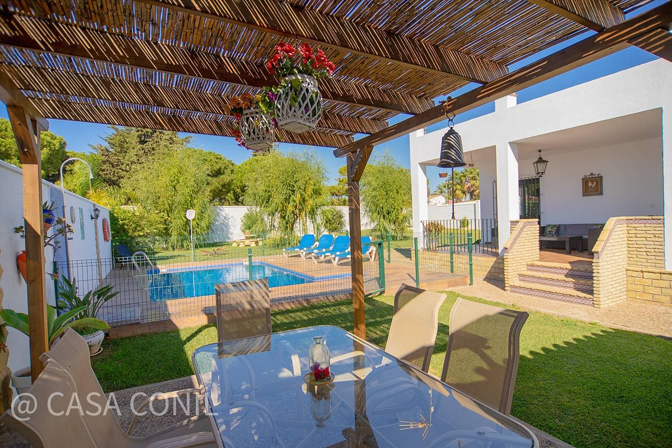 Foto 6 von 43: Ferienhaus mit großem Garten und privatem Pool bei Fuente del Gallo, strandnah,  mit Klimaanlage und WiFi Internet - Casa Macarena -