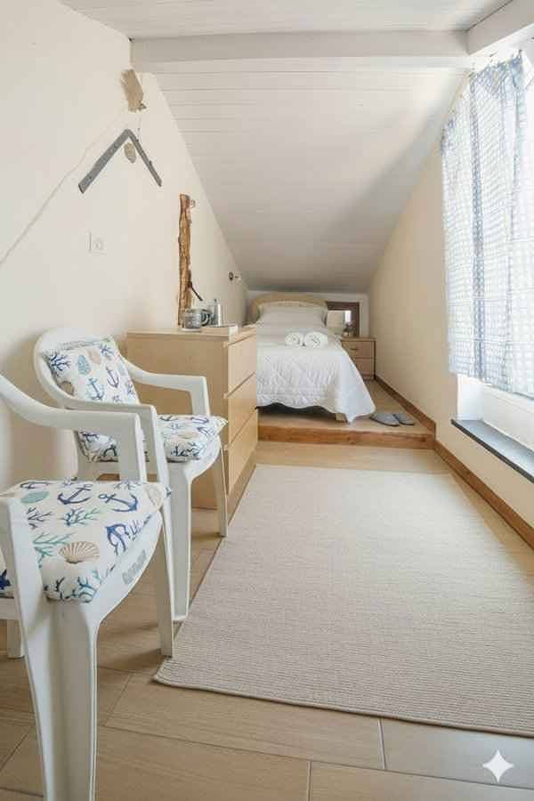 Foto 9 von 13: Ferienwohnung mit Klimaanlage und Dachterrasse mit Meerblick