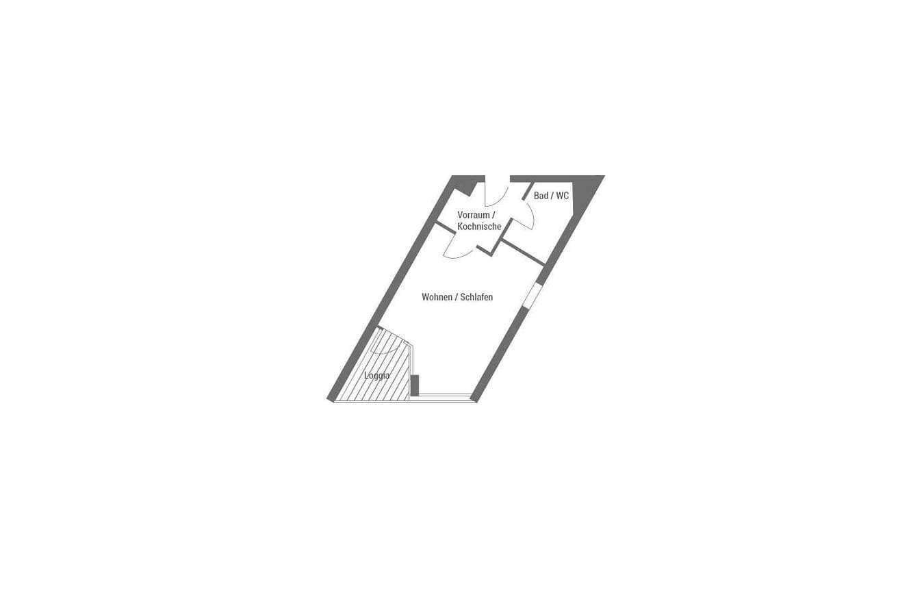 Foto 13 von 14: 1-Zimmer-Apartment (Typ 1)