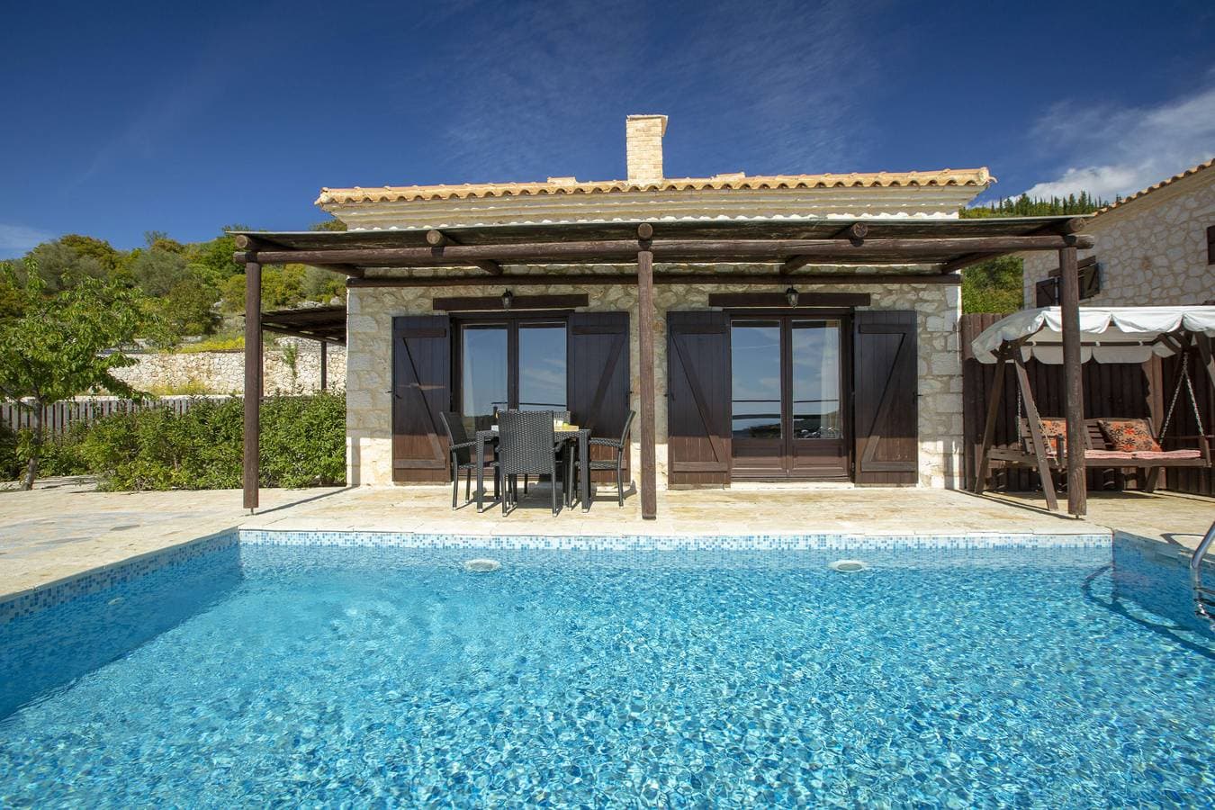 Foto 3 von 28: Gemütliche Villa Ersi mit atemberaubendem ionischem Sonnenuntergang am Meer