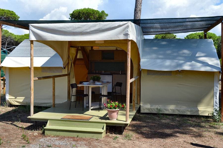 Foto 2 von 36: Camping Principina Zelt Tenda Safari für 4 Personen