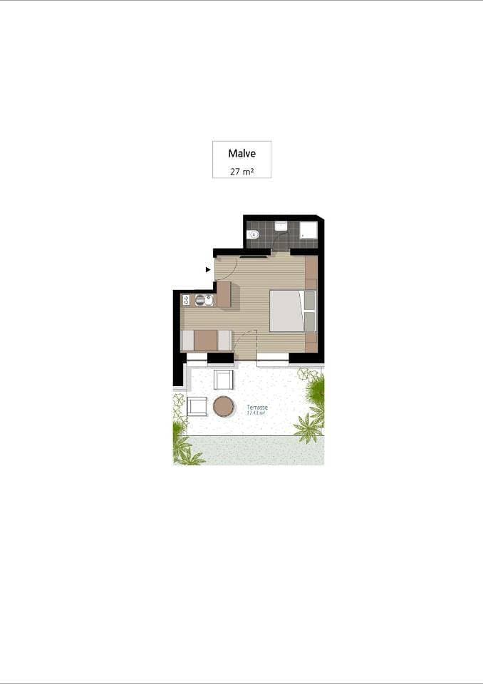 Foto 6 von 9: Studio with Garden View