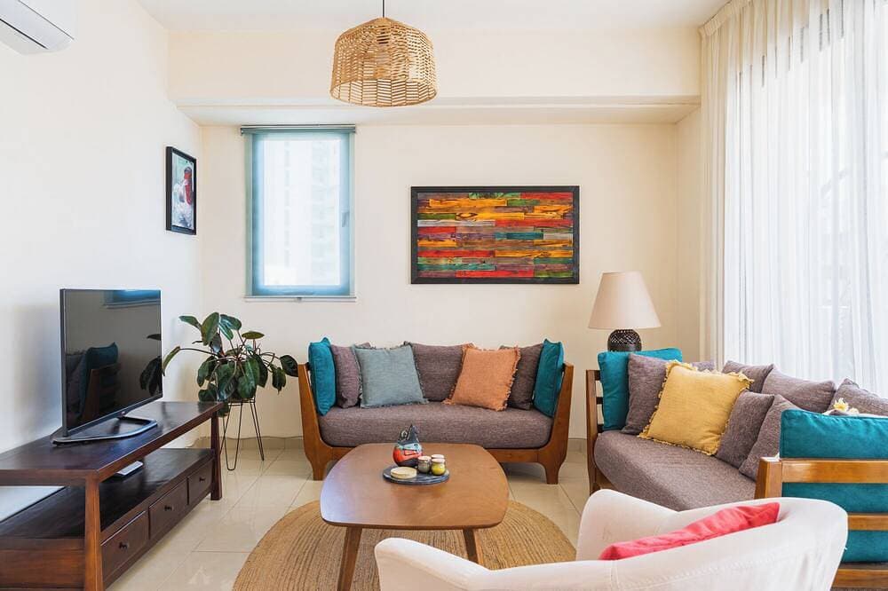 Foto 8 von 15: Geräumige, neu eingerichtete Wohnung mit zwei Schlafzimmern, 200 Meter vom Strand entfernt.<br>