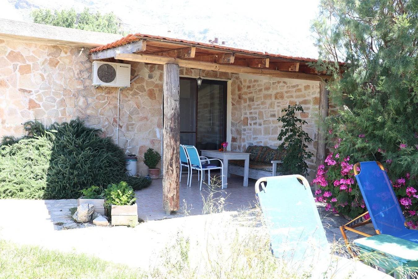 Foto 2 von 38: Panoramablick aufs Meer, fußläufig zum Strand, Wifi  - Ferienhaus Triopetra, Kreta