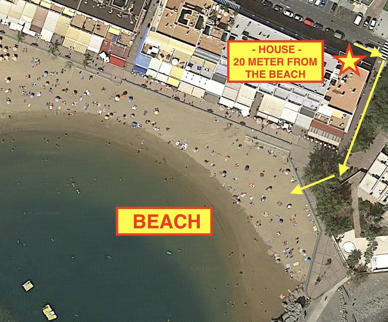 Foto 11 von 19: 20 Meter vom Strand entfernt, Privatparkplatz und Klimaanlage