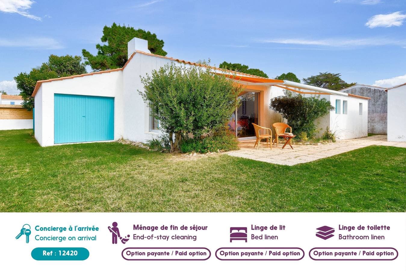 Foto 2 von 18: 700m de la plage, jardin, 4 adultes 2 enfants