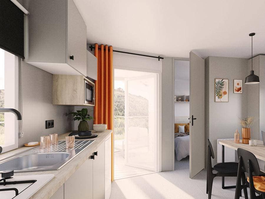 Foto 1 von 10: Camping Clair de Lune - Mobilheim 4 personen - Azur Sérénité 25 m² - 3 Räume - 2 Schlafzimmer - Klimaanlage