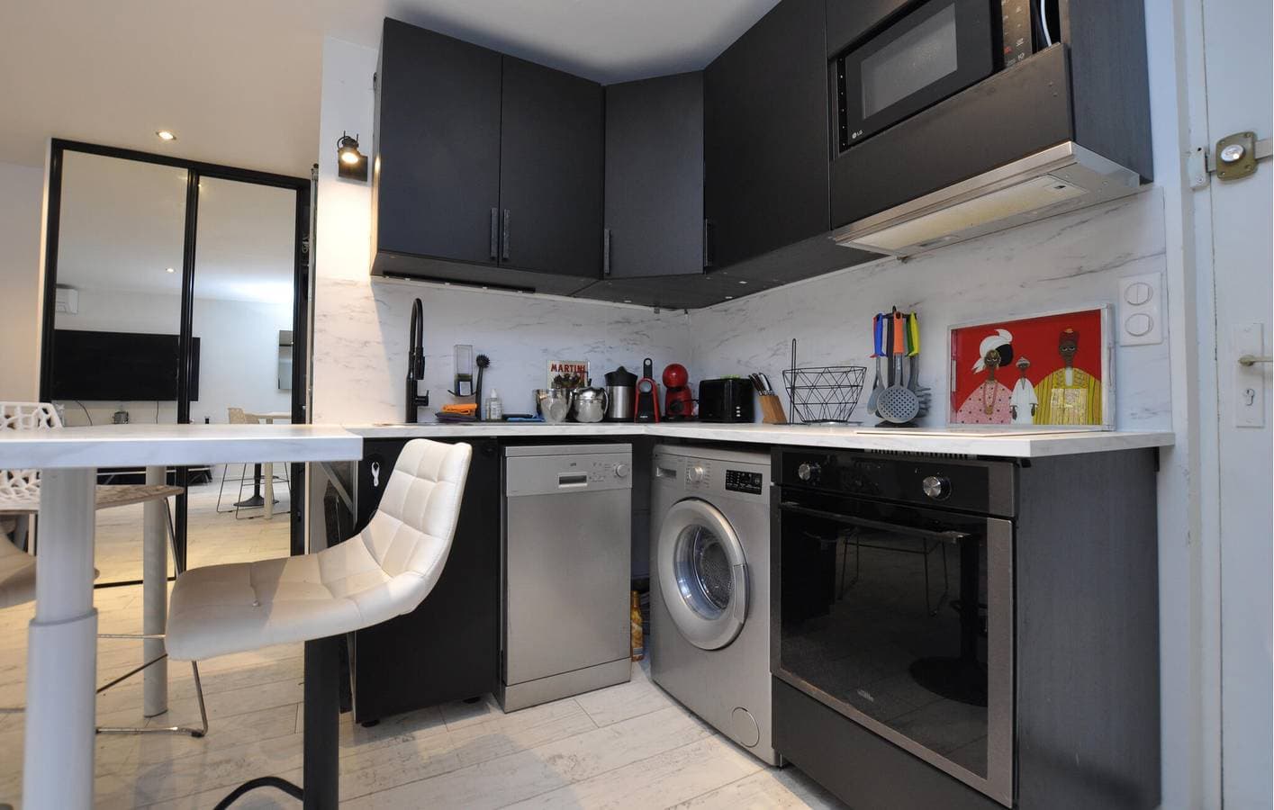 Foto 7 von 21: Gemütliche Wohnung am Strand mit AC und Terrasse 300m vom Plage du Centre Ville