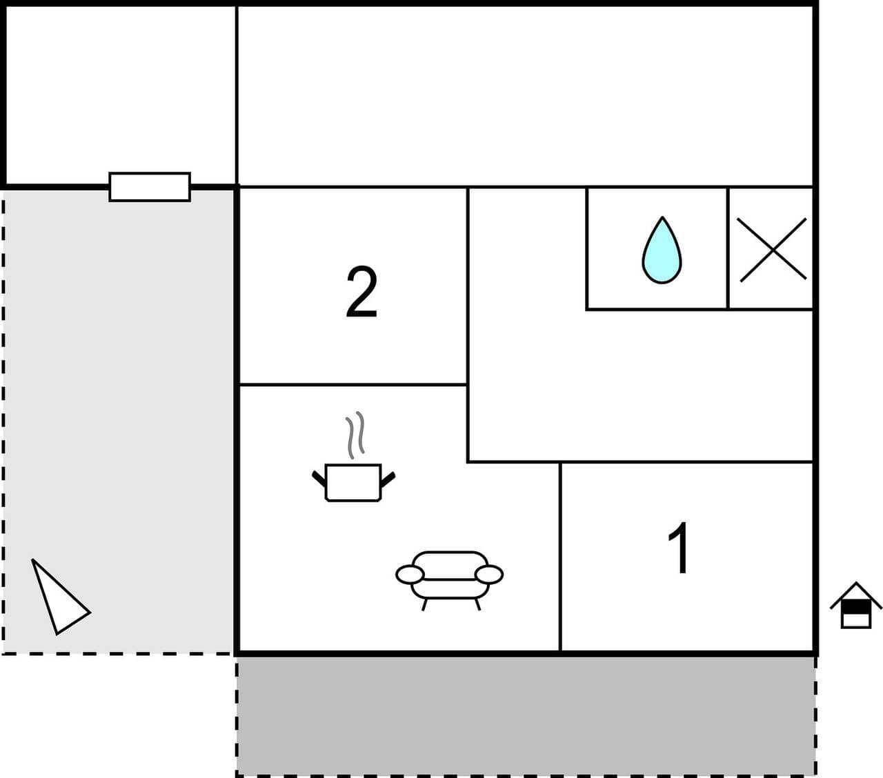 Foto 13 von 13: Ferienwohnung für 4 Personen mit Terrasse