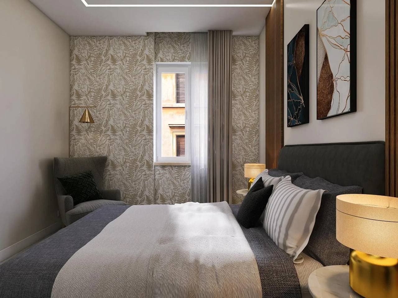 Foto 9 von 9: Apartment „Camera Matrimoniale Deluxe“ mit Meerblick, WLAN und Klimaanlage