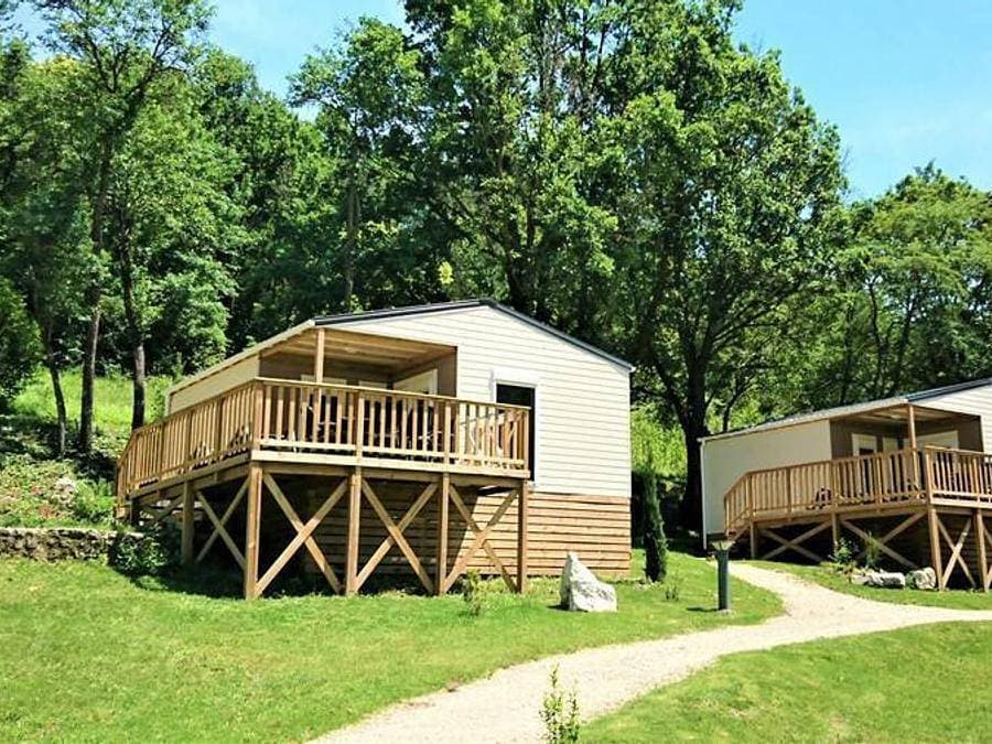 Foto 1 von 34: Camping White Rock - Chalet 4 personen - Vanille (Bergblick) 2 Zimmer