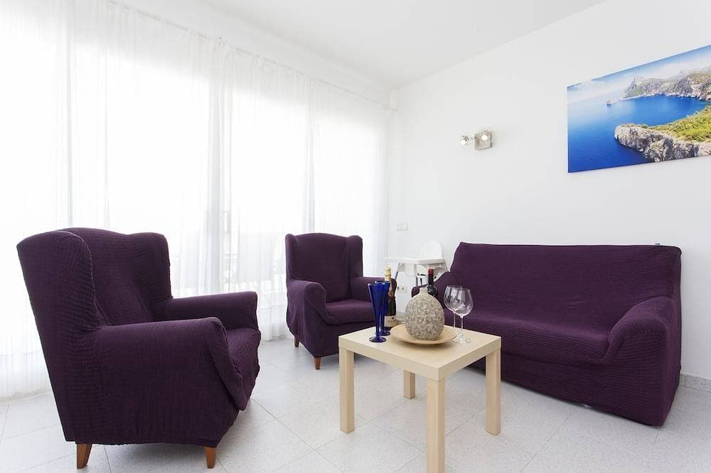 Foto 13 von 30: Can Picafort Wohnung in erster Linie. 6 Pers. WIFI A / C Terrasse mit Blick auf das Meer. 75m2