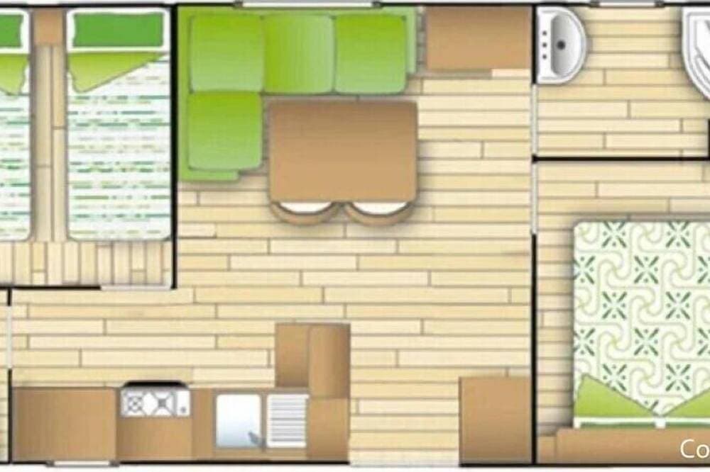 Foto 11 von 19: ZEcamping 3 étoiles  animations mobil-home TV clim 21m2 4 pers