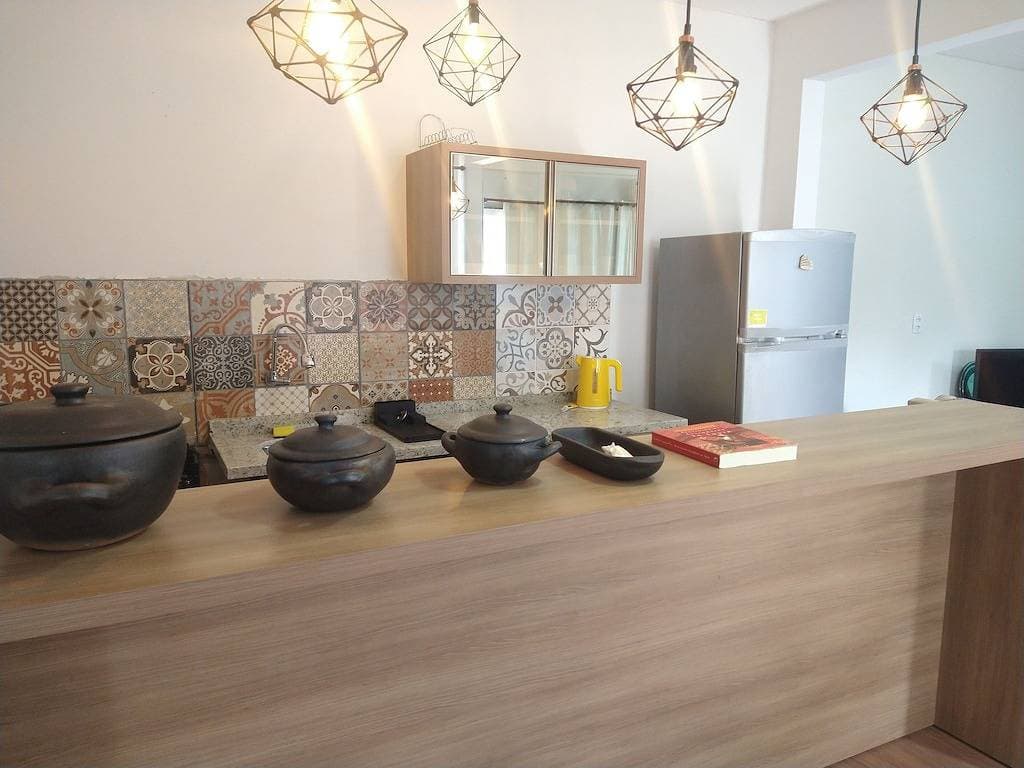Foto 5 von 8: Loft com Churrasqueira e Piscina em Canasvieiras