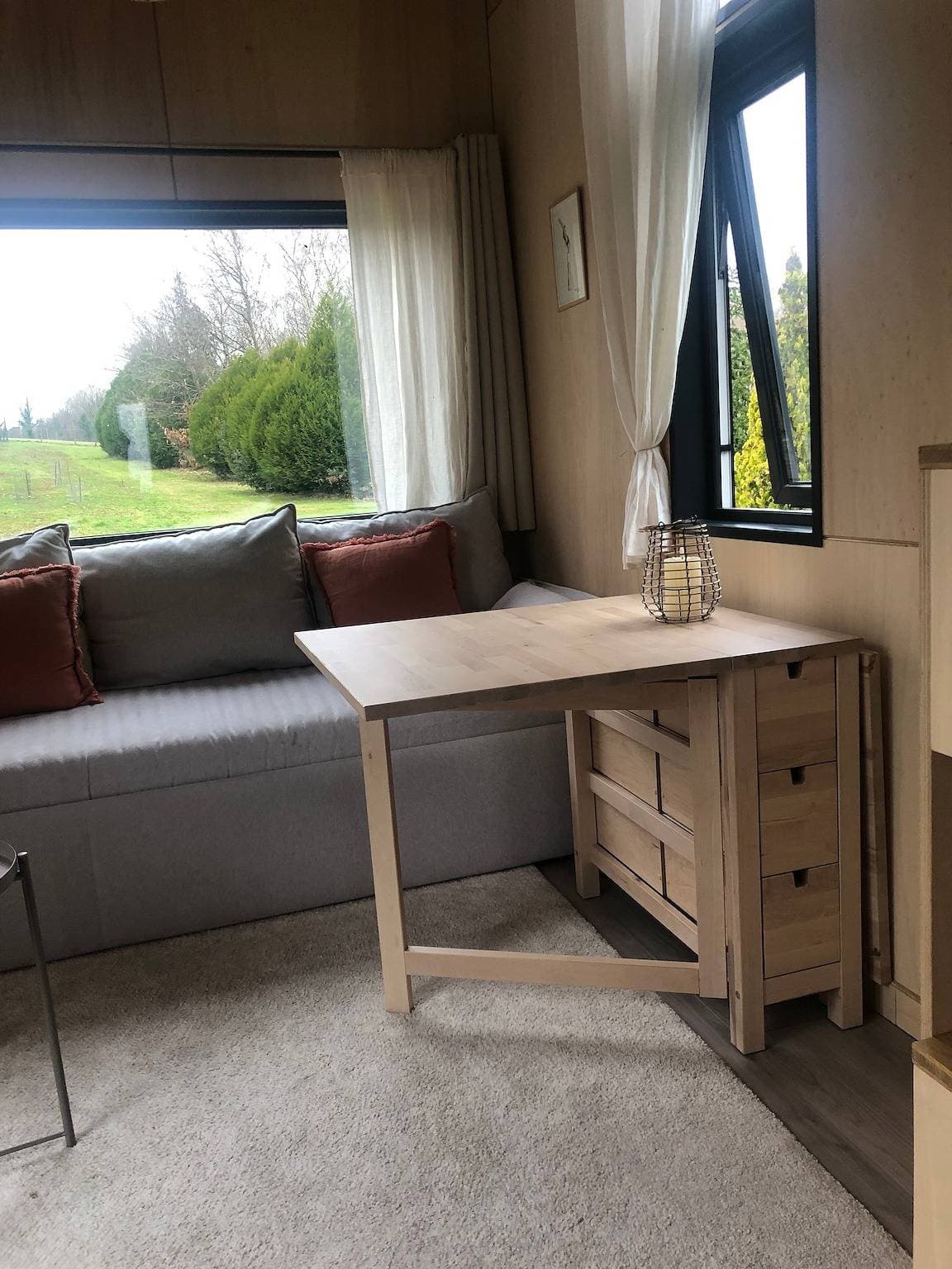Foto 5 von 14: Chalet 'La Tiny House De La Blandinière' mit privater Terrasse, Gemeinschaftsgarten und WLAN