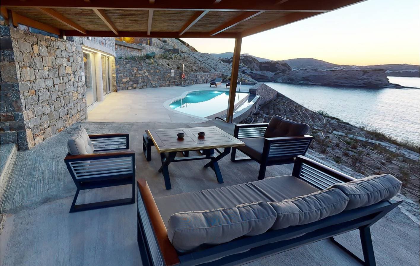 Foto 8 von 19: Luxuswohnung mit Pool und Terrasse, 300 m vom Strand Lygaria entfernt