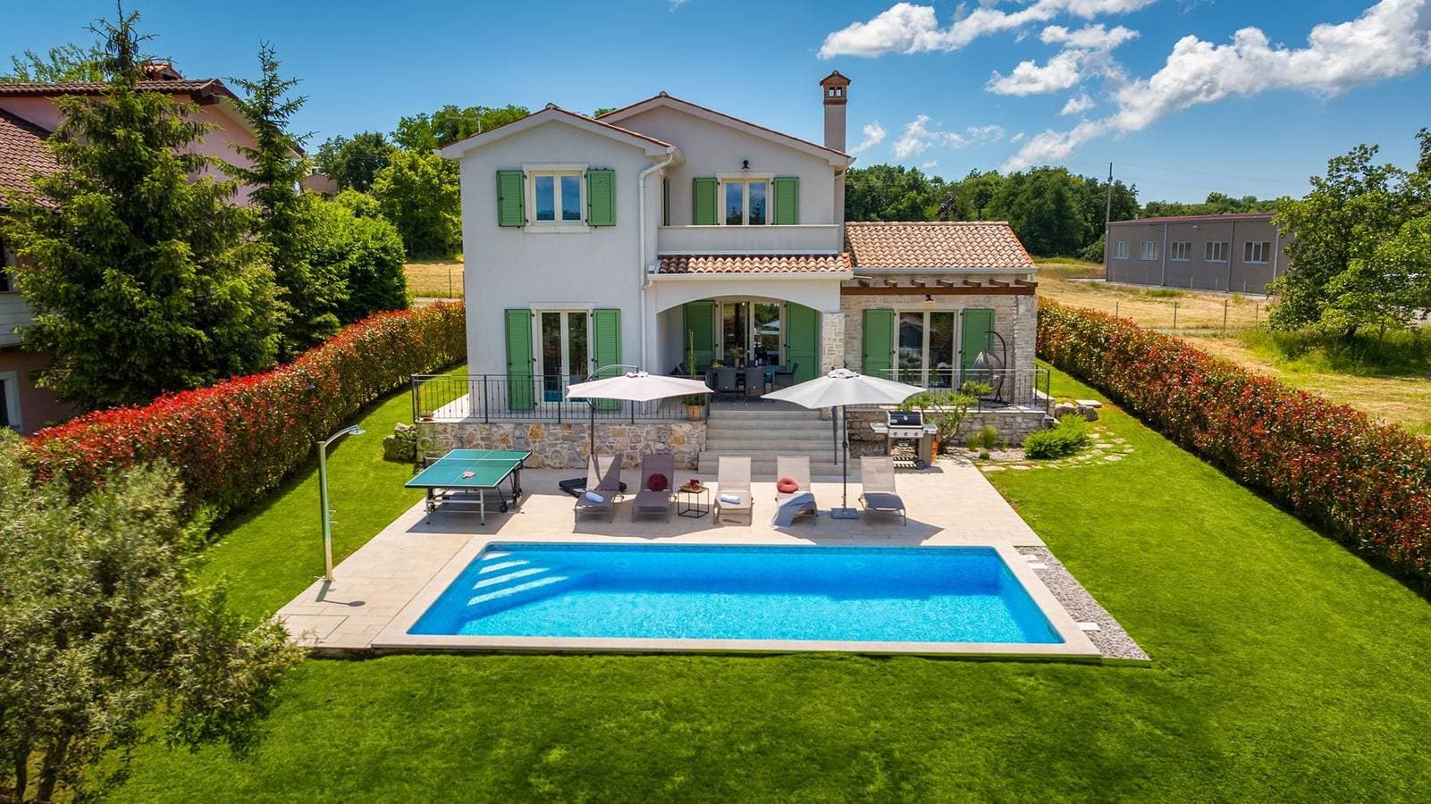 Villa Bartol mit privatem Pool, Tischtennis, Darts 1