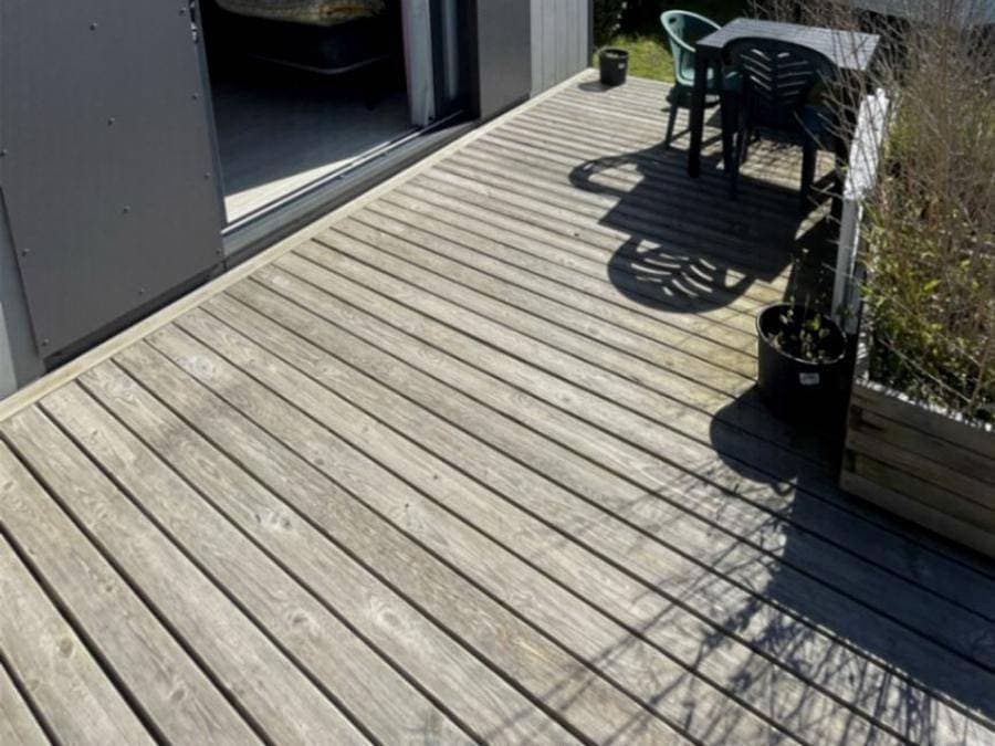 Foto 12 von 30: Camping Paradis - La Baie de Ploemeur - Mobilheim 2 personen - Mobil Home Komfort + 1 Zimmer 2 Personen, 16 m² (Modell 2020)