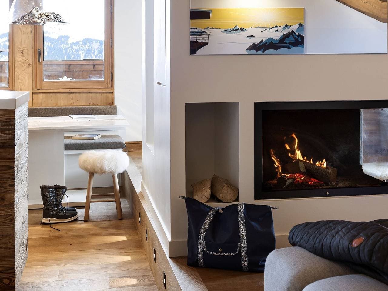 Foto 7 von 19: Wunderschöne moderne Wohnung in Courchevel 1850, 3 Schlafzimmer, Sauna, Parkplatz
