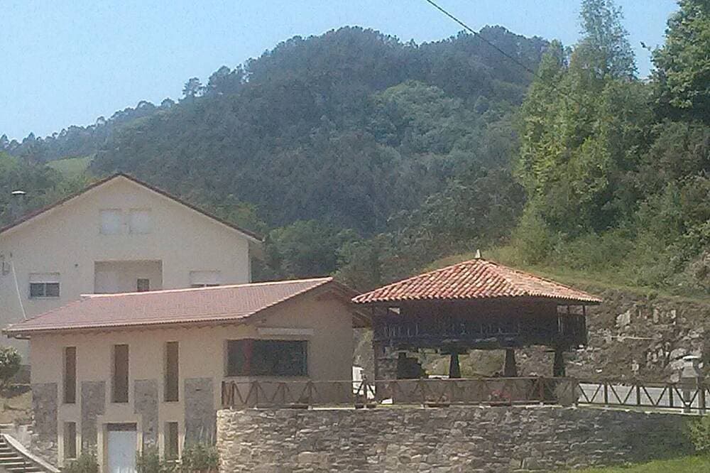 Schöne Aussicht auf die grüne Natur von innen Asturiana 1