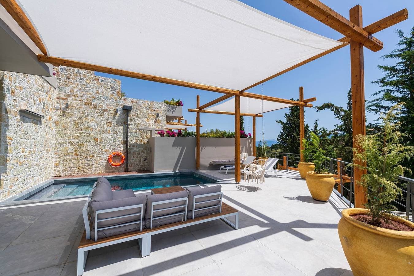 Foto 12 von 37: Villa "Suite Erifilli" mit Meerblick, privatem Pool & WLAN
