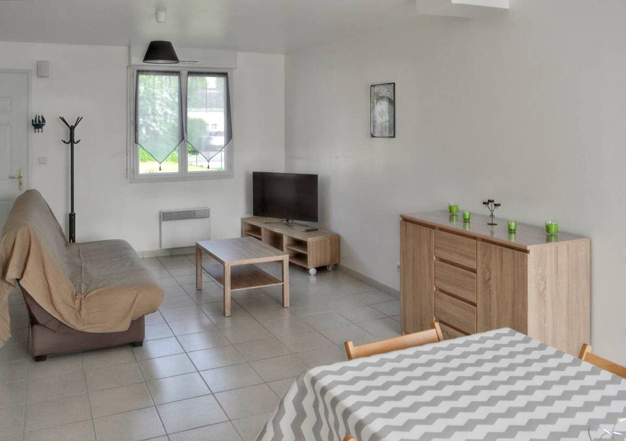 Foto 2 von 28: Charmantes Haus in Saint-Laurent-sur-Mer, Meerblick und Garten