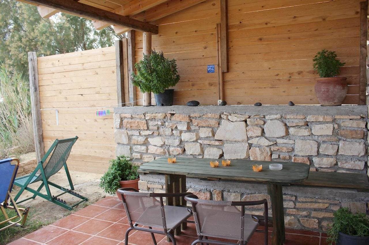 Foto 7 von 34: Panoramablick aufs Meer, fußläufig zum Strand, Wifi  - Ferienhaus Triopetra, Kreta