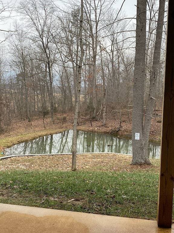 Foto 13 von 32: Relax in our secluded hot tub overlooking the pond with a glass of wine in Luray