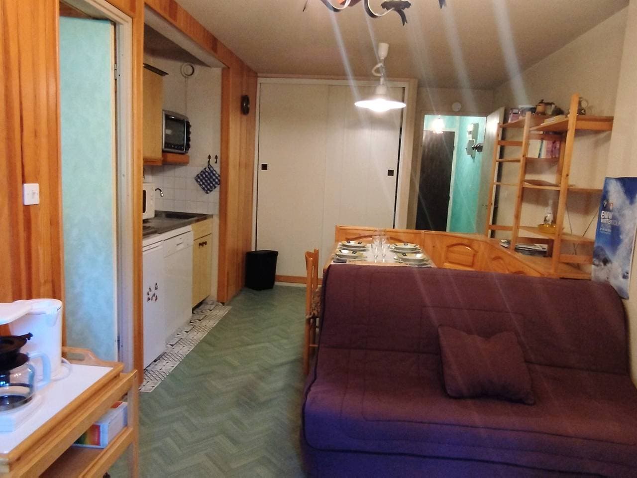 Foto 2 von 7: Apt an der Piste, 4 Pers, 1 Zi, TV, Balkon, Skiraum