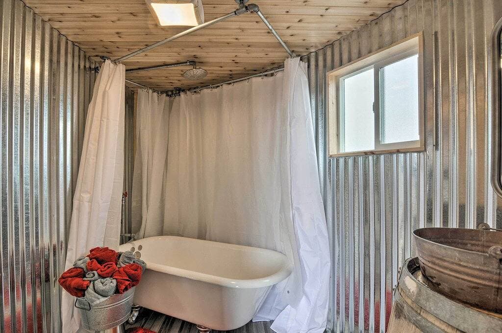 Neu! Einzigartige Zinnkabine mit Mtn-Ansichten in Antimon! 1