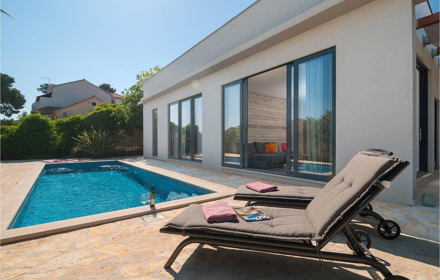 Foto 13 von 33: Gemütliche Ferienwohnung mit Meerblick, Pool und Terrasse, 400 m vom Strand entfernt