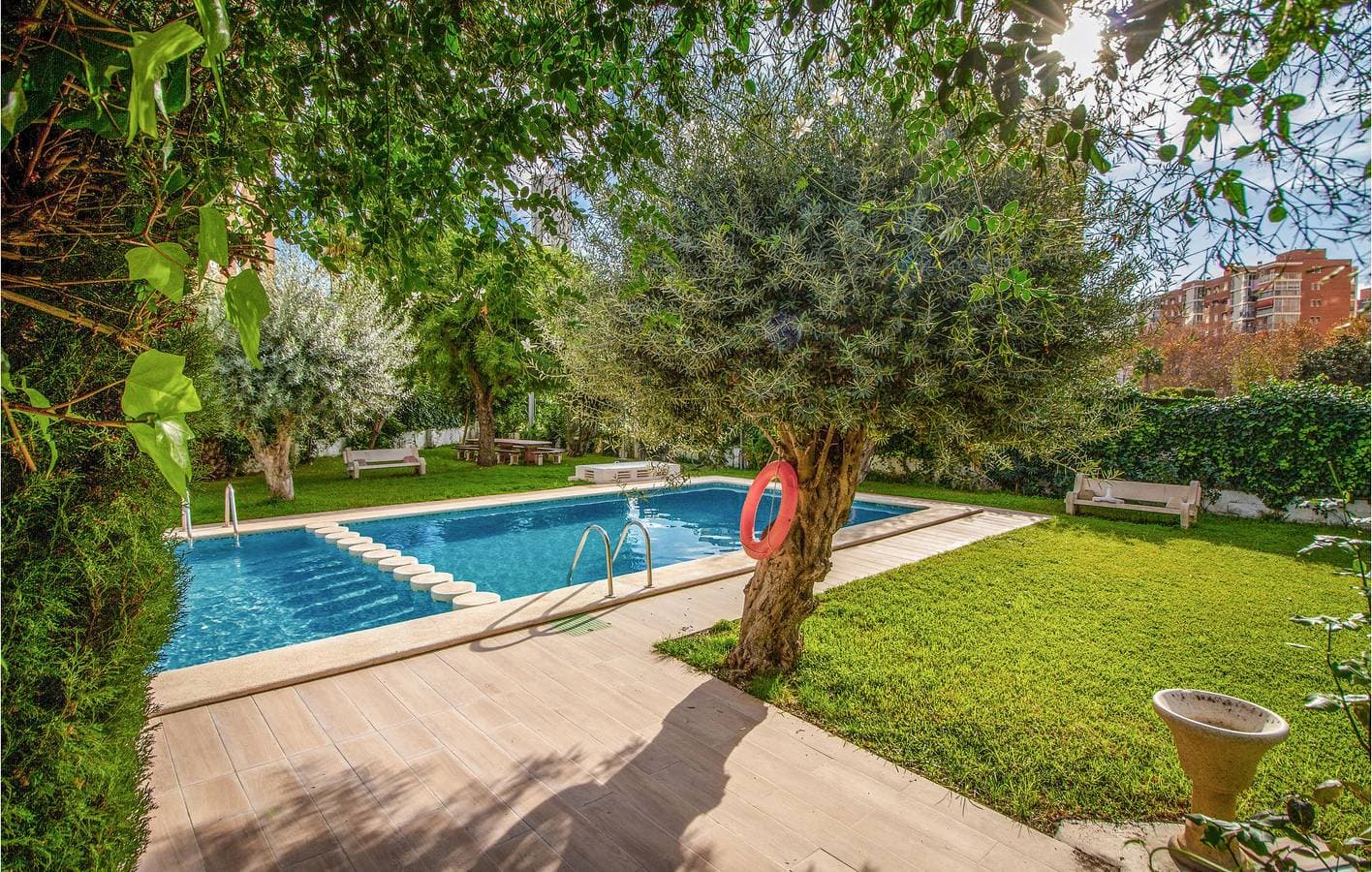 Terrasse am Pool, Klimaanlage, Parkplatz: 1,5 km zum Strand Cala Almadrava 1